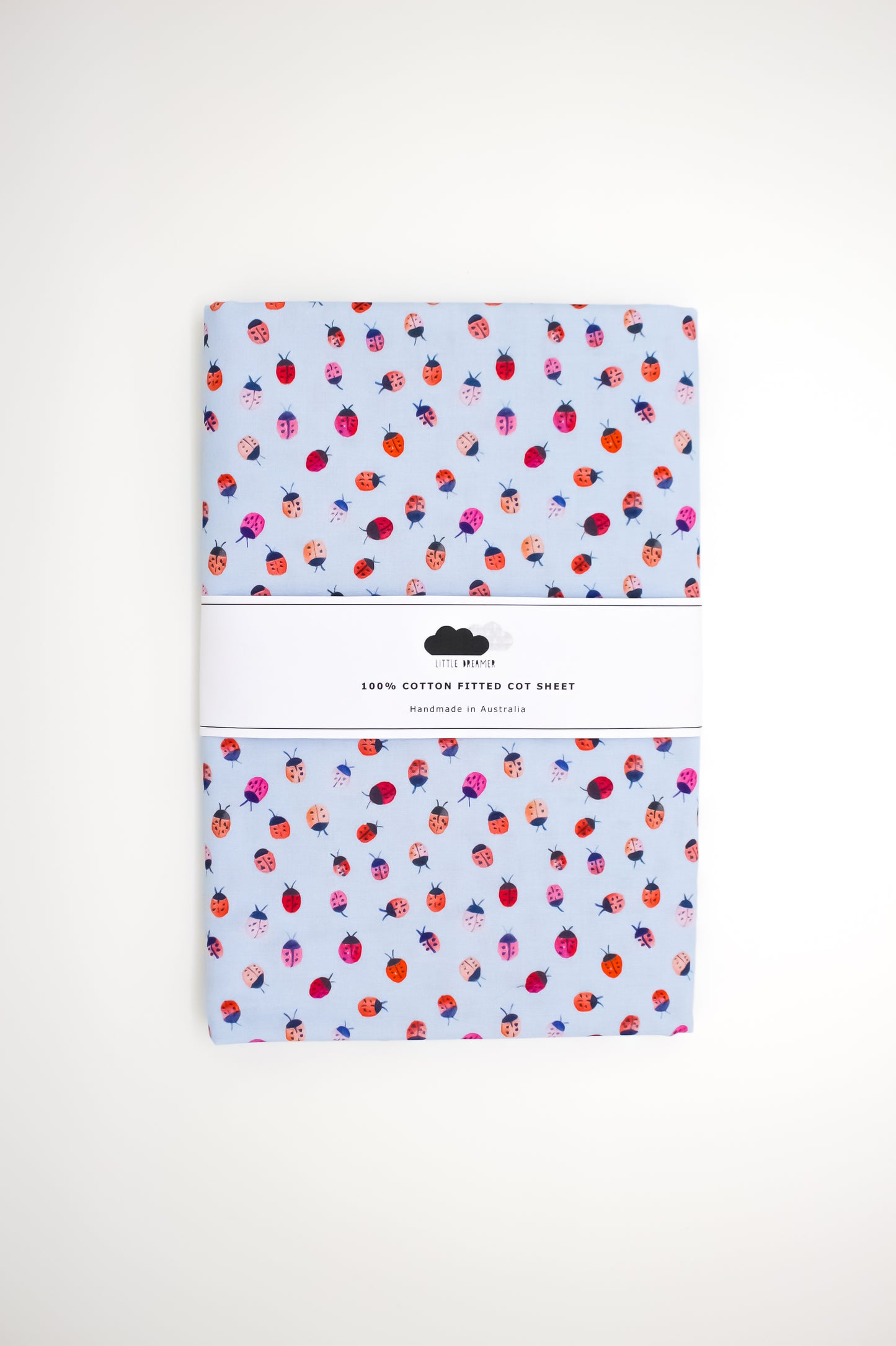 Fitted Cot Sheet - Ladybugs