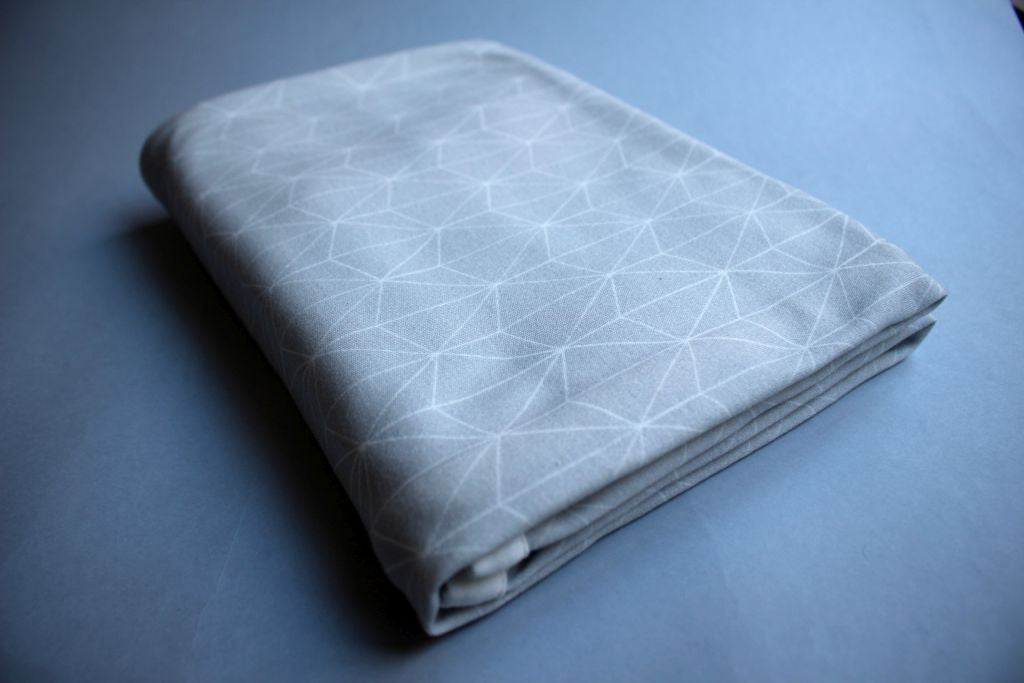 Organic Baby Swaddle Blanket - Grey Geometric