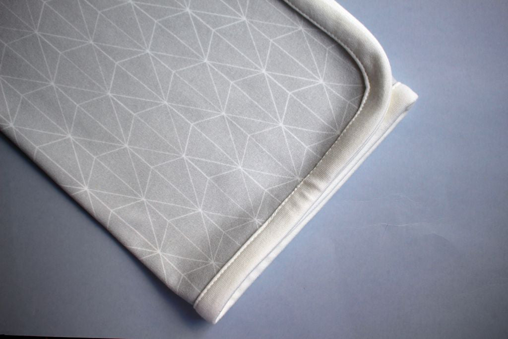 Organic Baby Swaddle Blanket - Grey Geometric