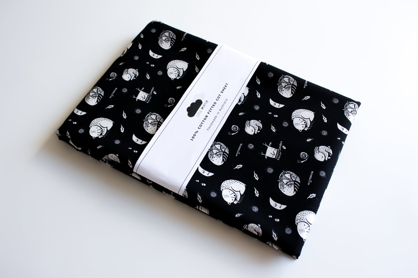 Fitted Cot Sheet - Monochrome Slumber