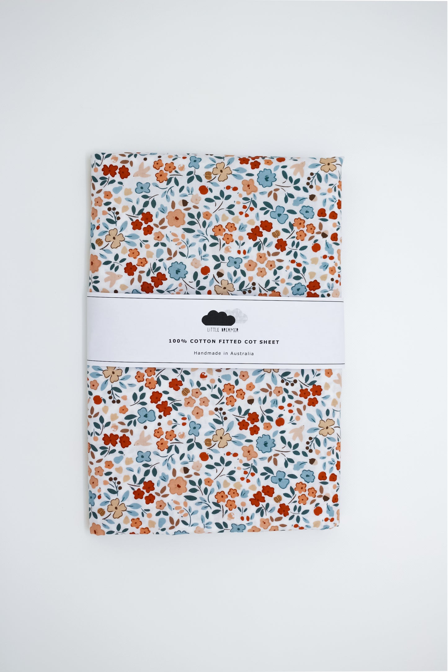 Fitted Cot Sheet - Autumn Floral