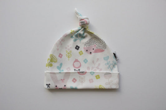 Organic Topknot Baby Beanie - Under the Hedge