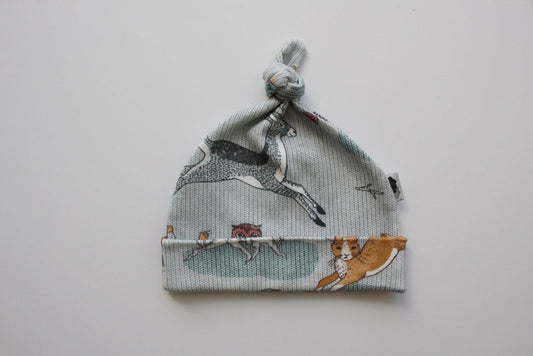 Organic Topknot Baby Beanie - Once Upon a Time