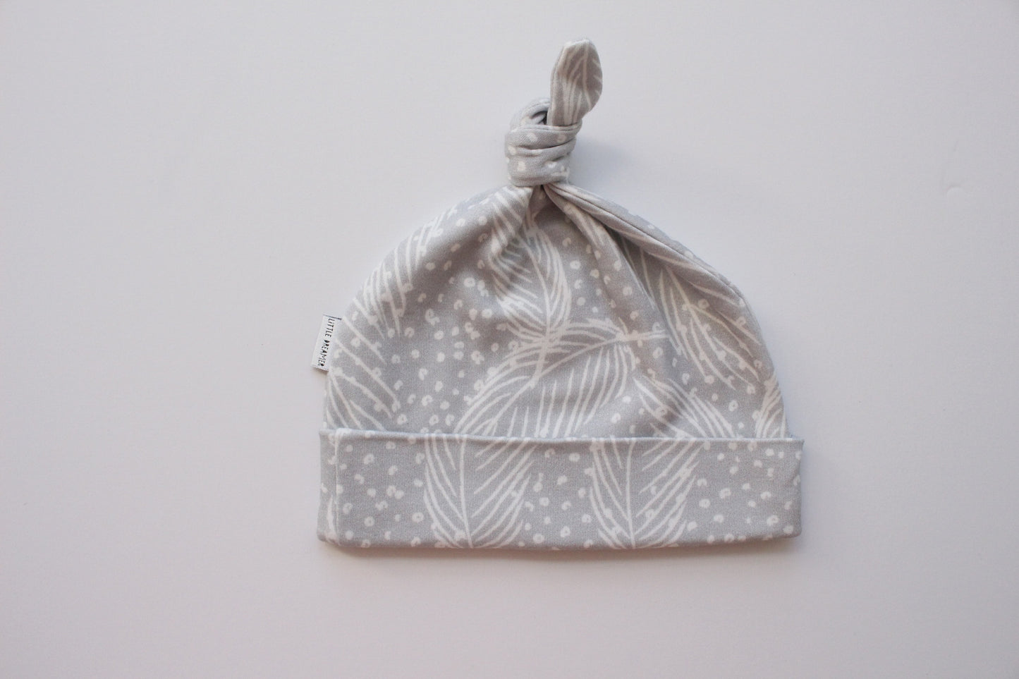 Organic Topknot Baby Beanie - Dreamy Feathers